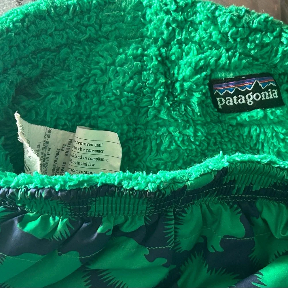 Patagonia Baby Reversible Tribbles Pants Fleece Lined Snow Pants Hedgehog Sz 12M